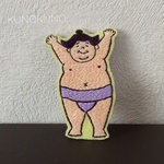 バンザイお相撲さん☆刺繍ブローチ