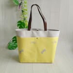 ミナペルホネン　トートバッグ　帆布　イエロー