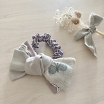 ちょうちょのダブルリボンシュシュ♡Haru-no-sanpomichi chouchou＊Lavender