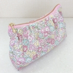 NEW♡リバティ「ミッシェル フェアリーミックス」優しい手ざわりのタックポーチ