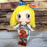 ☆THIERRY☆イーマリーちゃん着せ替えお洋服　どっちも前2wayサロペット　ミネストローネ、チキンスープ　ヘアーリボン　スプーンネックレス