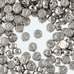 アルファベット　ビーズ　丸　シルバー　銀古美　7mm　300個　アクセサリー　パーツ　ブレスレット　ハンドメイド AP2352