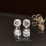 k14gf  【レアカット】ローズカットキュービックジルコニアのスタッドピアス