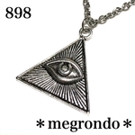 898.ピラミッドアイ、プロビデンスの目のネックレス