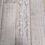 シールピアス　ゆらゆらシルバーLeaf　（ピアス、イヤリング変更可能）
