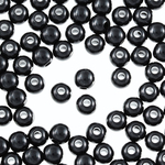 ビーズ　6mm　丸　ブラック　黒　プラ製　500個　両穴有　軽い　ラウンド　スペーサー　アクセサリー　パーツ　ハンドメイド AP2368