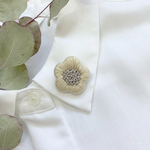 ふっくら刺繍のお花ブローチ🌸　　　　　　　　　　受注製作送料無料お花刺繍アクセサリー