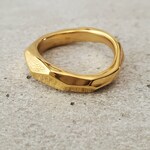 (送料無料）鏡面ファセットシルバーリング　４mm RS-48 ダイアモンドカット