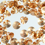 ガラスドーム　キャップ　ゴールド　6mm　50個　KC金　カン付き　アクセサリー　パーツ　金具　チャーム取付カバー AP2404