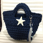 Hooked Zpagetii ズパゲッティ  スタークロッシェ タッセル付きトートバック