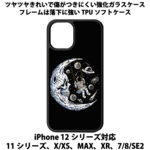 送料無料 iPhone13シリーズ対応 背面強化ガラスケース 宇宙飛行士30