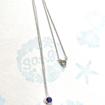 silver925  アイオライト ベゼル ネックレス 5mm