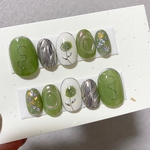 No.40…グリーンフラワーネイル
