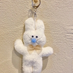 ブルー鼻うさぎさんキーホルダー