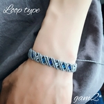 Loop type マクラメ ワックスコードブレスレット