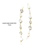 4pcs★clear bubble  branch（アクリル ロングチャーム）