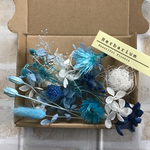ミニシルバーデージー　ハンドメイド花材　バラエティBOX  空　ブルー系　