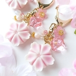 うるぷる桜ゼリー付き 桜の練り切りキーホルダー(押棒しべタイプ)
