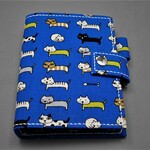 システム手帳バインダー（ポケットサイズ　猫　紺）