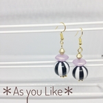 白黒🐼サークルピアス