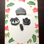 消しゴムはんこ　松竹梅のはんこ（マスキングシート付き）