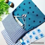 洗える⭐︎両面使える⭐︎boys星マスクケース・こども用