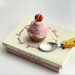 Ice cream muffin candle ...