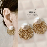 New! パールフラワーピアス。゜