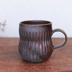 備前焼 コーヒーカップ(鎬)　c11-024