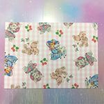デザインペーパー♡A4サイズ  レトロアニマルとイチゴ♡10枚セット  