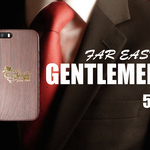 《FAR EAST GENTLEMEN》 iPhone5/5s 箔押しゴールド...超軽量ウッド調ケース
