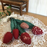 赤いチューリップ5本セット　布花