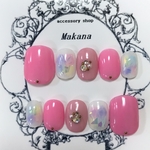 sale⭐グレーとシルバーラメのシンプルネイル❤ワンサイズのため激安