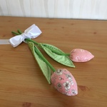 やさしいピンクのチューリップ2本セット　布花