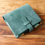  【O様オーダー品】　ミニ６ システム手帳 Green 【Square】