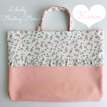 入園入学🎀リバティ レッスンバッグ🎀フローティングフローラ ※さくらんぼアイロンシールオプション🍒