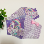 ゆめかわいい♡ユニコーンマスク＊選べる裏地＊レース＆リボンタイプ＊春夏マスク