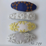 パッチンピン　4個セット　刺繍