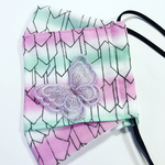 子供用マスク　🦋胡蝶しのぶ風