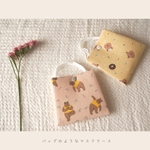 🧸マスクケース🎀【bear bear🧸】仮置きケース　バッグ型マスクケース　不織布マスクケース　ギフトマスクケース　布マスク　クマ　