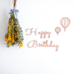 木製［送料込］レターバナー Happy Birthday 誕生日 飾り ガーランド バースデー フォト ハーフバースデー［E］