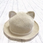 【ｐ様ご予約品】コットンのねこ耳ハットL