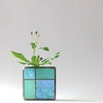 《受注製作》 ガラスブロックの一輪挿し【h】