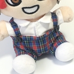 ［G8／ちびぬい］サスペンダー付きパンツ／チェック(青)