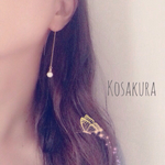 再販×51♡アメリカンピアス コットンパール