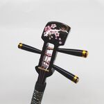 かんざし「三味線」漆黒１３９夜桜