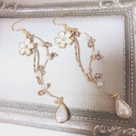 🌸桜ひらひらパールピアス／イヤリング