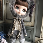1773 デニムのロンパース Blythe ブライス アウトフィット 洋服