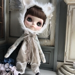 1774 白猫のロンパース Blythe ブライス アウトフィット 洋服