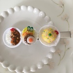 カレーライス♡ロコモコ丼♡チャーハンが並んだヘアクリップ♡9.6cm